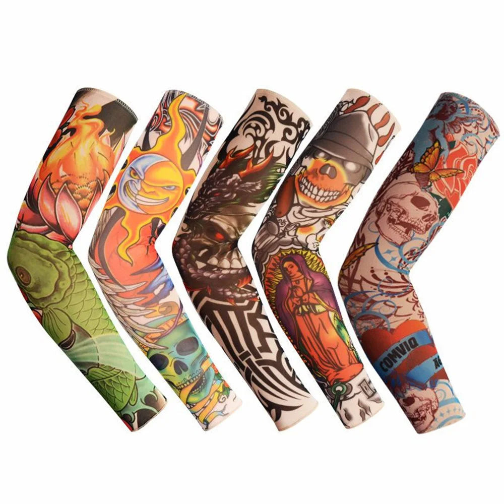 Tattoo Sleeves Flower Arm Sleeves Tattoos for Men and Women Cool Sleeves Summer Driving Sunscreen Arm Sleeves Sleeves