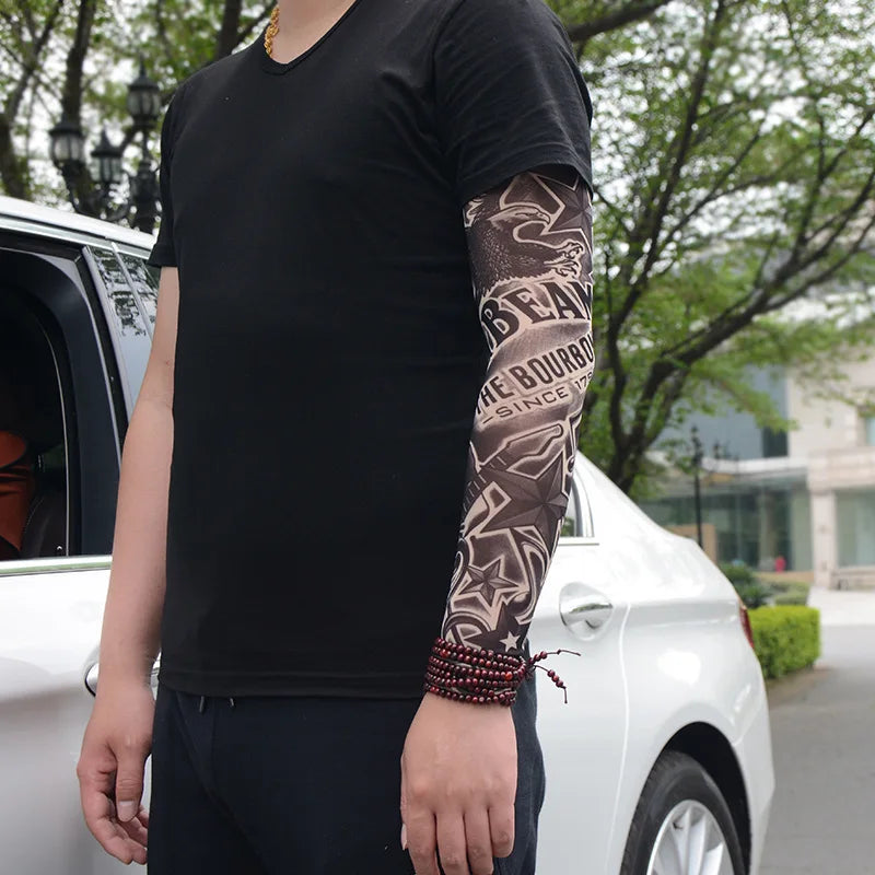 Tattoo Sleeves Flower Arm Sleeves Tattoos for Men and Women Cool Sleeves Summer Driving Sunscreen Arm Sleeves Sleeves