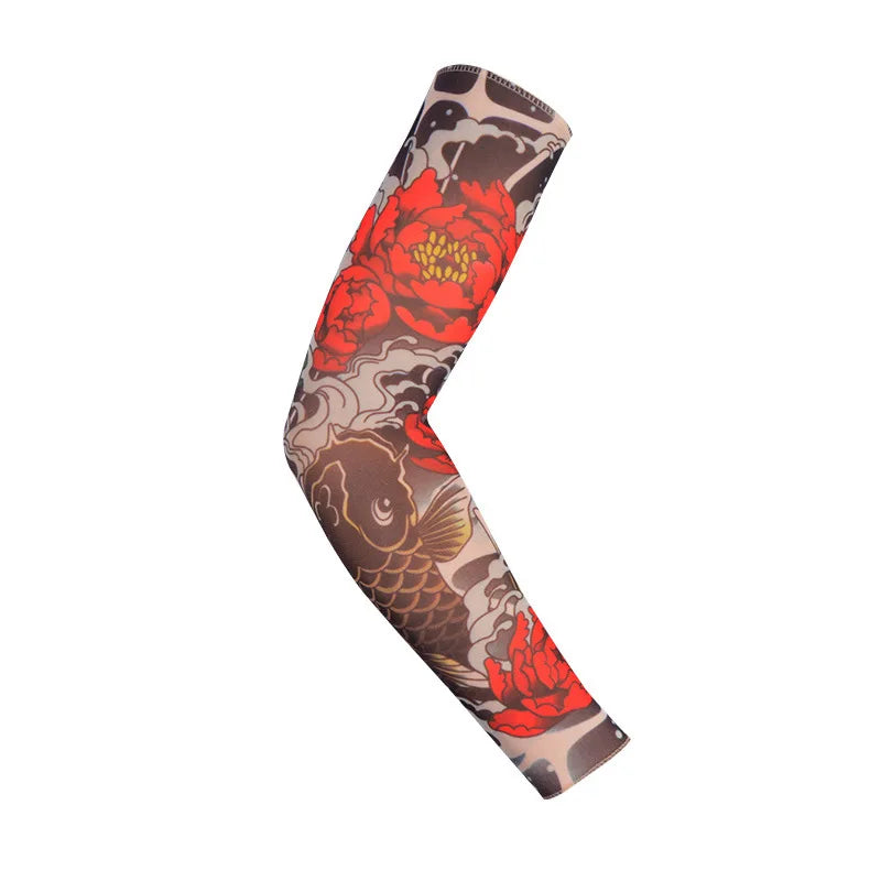 Tattoo Sleeves Flower Arm Sleeves Tattoos for Men and Women Cool Sleeves Summer Driving Sunscreen Arm Sleeves Sleeves
