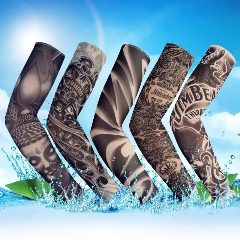 Tattoo Sleeves Flower Arm Sleeves Tattoos for Men and Women Cool Sleeves Summer Driving Sunscreen Arm Sleeves Sleeves