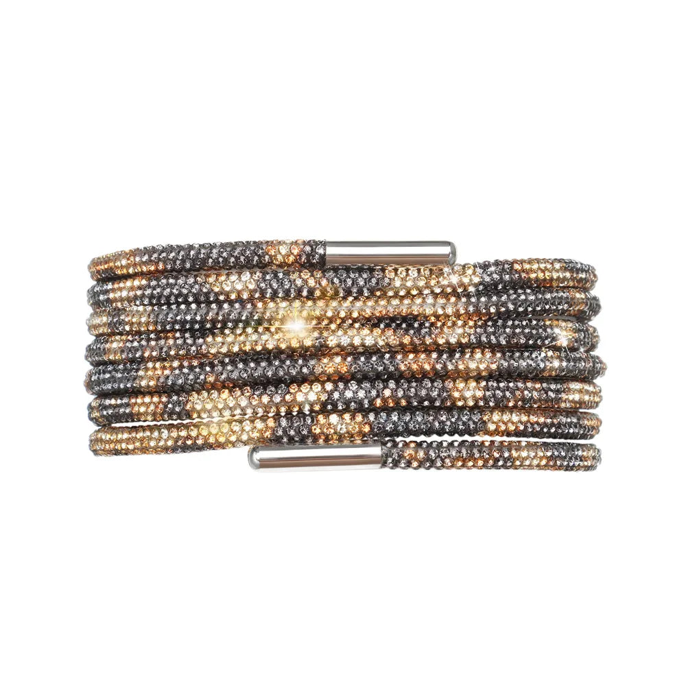 1Pc 100/120/140/160Cm Fashion Luxury Rhinestone Shoelaces Rainbow Diamond Shoelaces Casual Braiding Sneaker Laces round Shoelace
