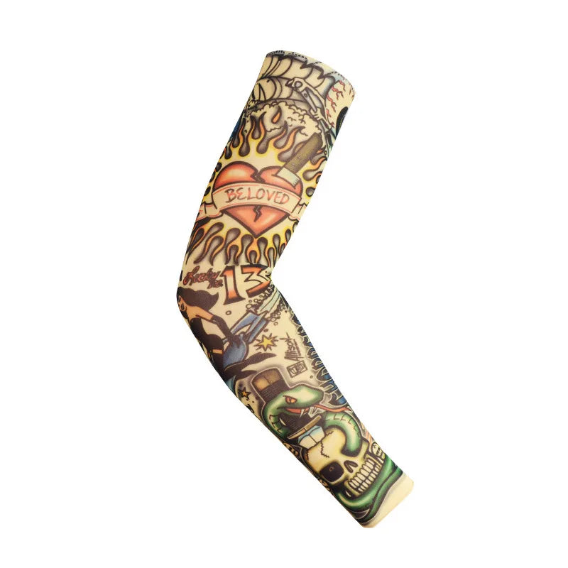 Tattoo Sleeves Flower Arm Sleeves Tattoos for Men and Women Cool Sleeves Summer Driving Sunscreen Arm Sleeves Sleeves