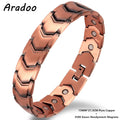 Pure Copper Bracelet Retro Style 3500 Gauss Magnetic Men'S Bracelets