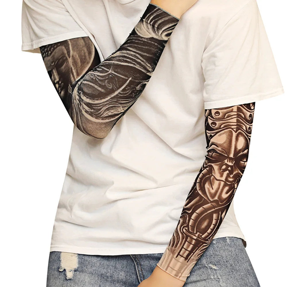 Tattoo Sleeves Flower Arm Sleeves Tattoos for Men and Women Cool Sleeves Summer Driving Sunscreen Arm Sleeves Sleeves