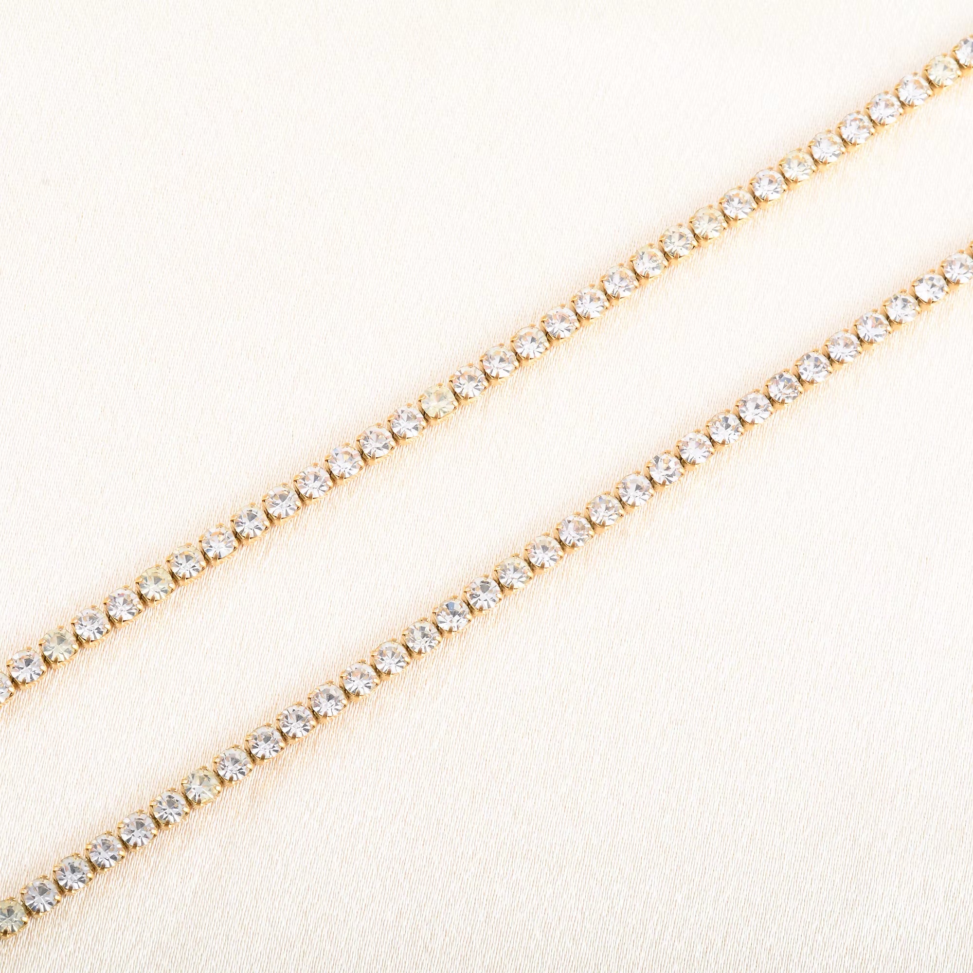 Stainless Steel Rhinestone Necklace for Women Cubic Zirconia Tennis Chain Ladies Crystal Choker Minimalism Jewelry Accessories